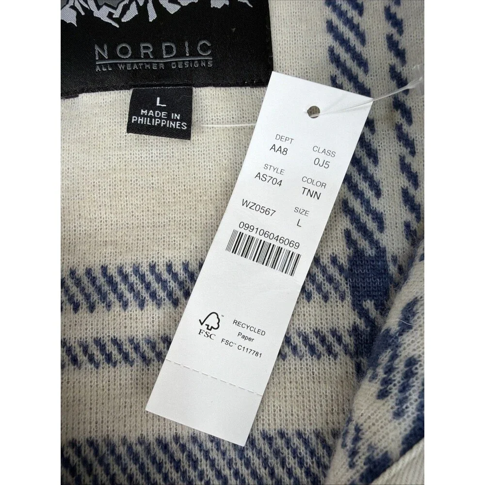 J Crew Nordic All Weather Designs Fuzzy Sherpa Fleece Jacket Women L Window Pane
